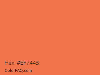 Hex #ef744b Color Image