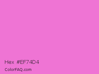 Hex #ef74d4 Color Image