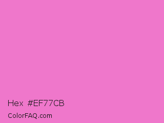 Hex #ef77cb Color Image