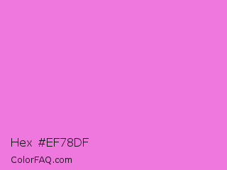 Hex #ef78df Color Image
