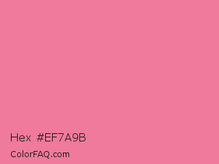 Hex #ef7a9b Color Image