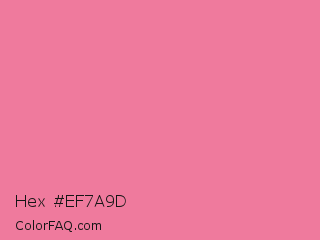 Hex #ef7a9d Color Image