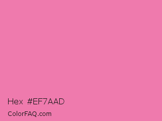 Hex #ef7aad Color Image
