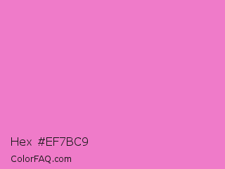 Hex #ef7bc9 Color Image