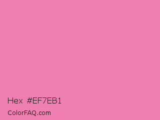 Hex #ef7eb1 Color Image