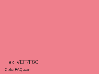 Hex #ef7f8c Color Image