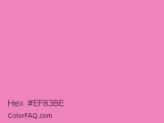 Hex #ef83be Color Image