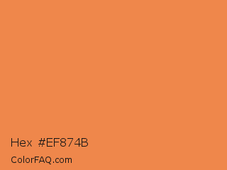 Hex #ef874b Color Image