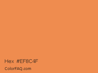 Hex #ef8c4f Color Image