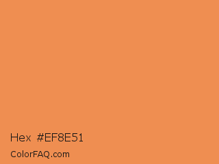 Hex #ef8e51 Color Image