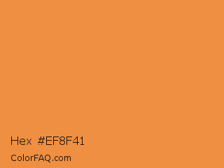 Hex #ef8f41 Color Image