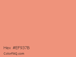 Hex #ef937b Color Image