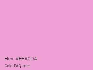 Hex #efa0d4 Color Image