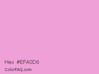 Hex #efa0d6 Color Image