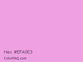 Hex #efa0e3 Color Image