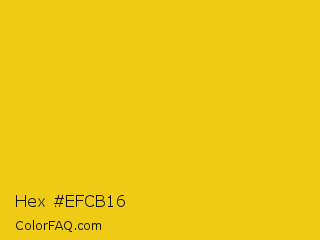 Hex #efcb16 Color Image