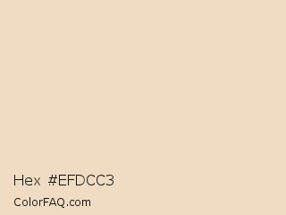 Hex #efdcc3 Color Image