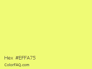 Hex #effa75 Color Image