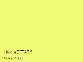 Hex #effa76 Color Image