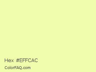 Hex #effcac Color Image