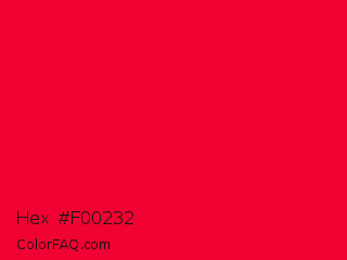 Hex #f00232 Color Image