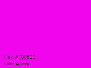 Hex #f005ec Color Image