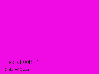 Hex #f00be4 Color Image