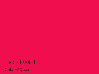Hex #f00e4f Color Image