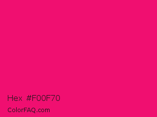 Hex #f00f70 Color Image