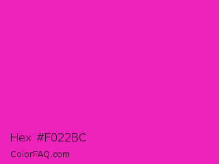 Hex #f022bc Color Image