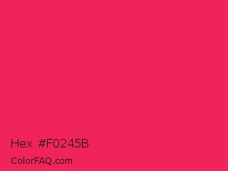 Hex #f0245b Color Image