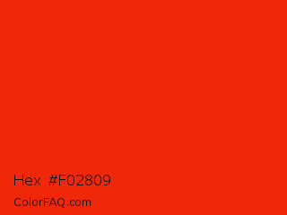 Hex #f02809 Color Image