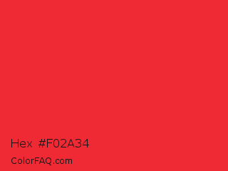 Hex #f02a34 Color Image