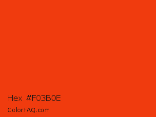 Hex #f03b0e Color Image