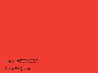Hex #f03c32 Color Image