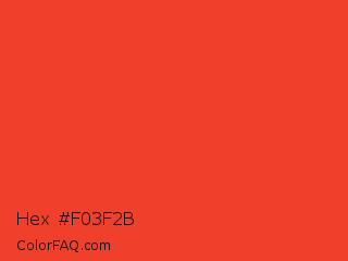 Hex #f03f2b Color Image