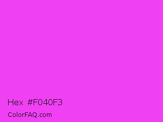 Hex #f040f3 Color Image