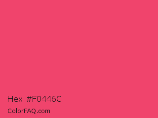 Hex #f0446c Color Image