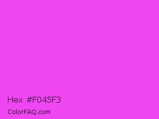 Hex #f045f3 Color Image