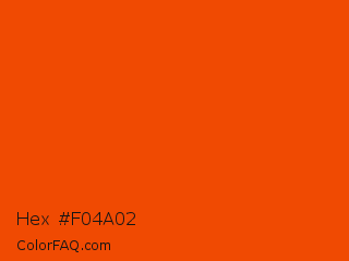 Hex #f04a02 Color Image