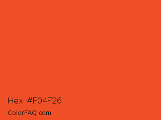 Hex #f04f26 Color Image