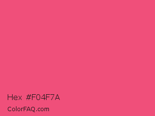 Hex #f04f7a Color Image