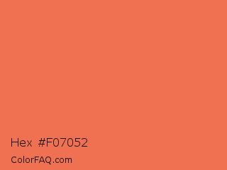 Hex #f07052 Color Image