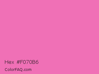 Hex #f070b6 Color Image