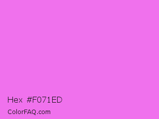 Hex #f071ed Color Image