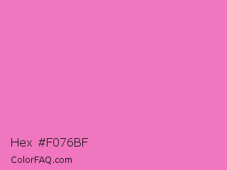 Hex #f076bf Color Image