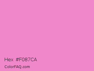 Hex #f087ca Color Image