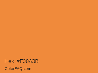 Hex #f08a3b Color Image