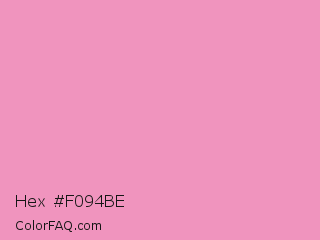 Hex #f094be Color Image