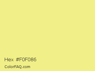 Hex #f0f086 Color Image